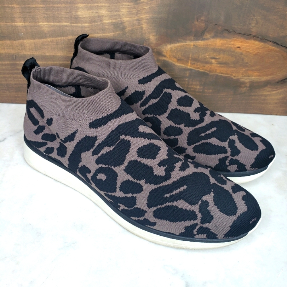 Louise et cie breyson grey knit sneaker leopard size 10 M